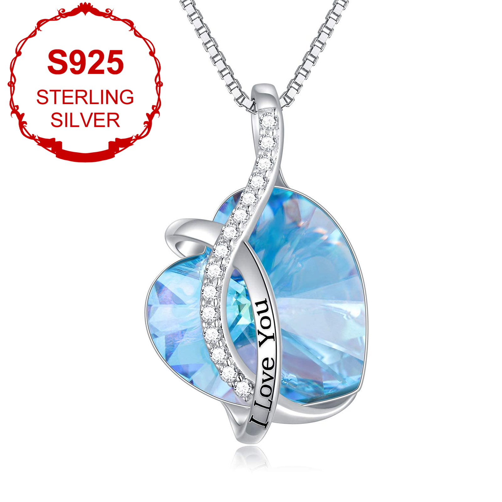 Women's Birthstone Love Necklace — S925 Silver